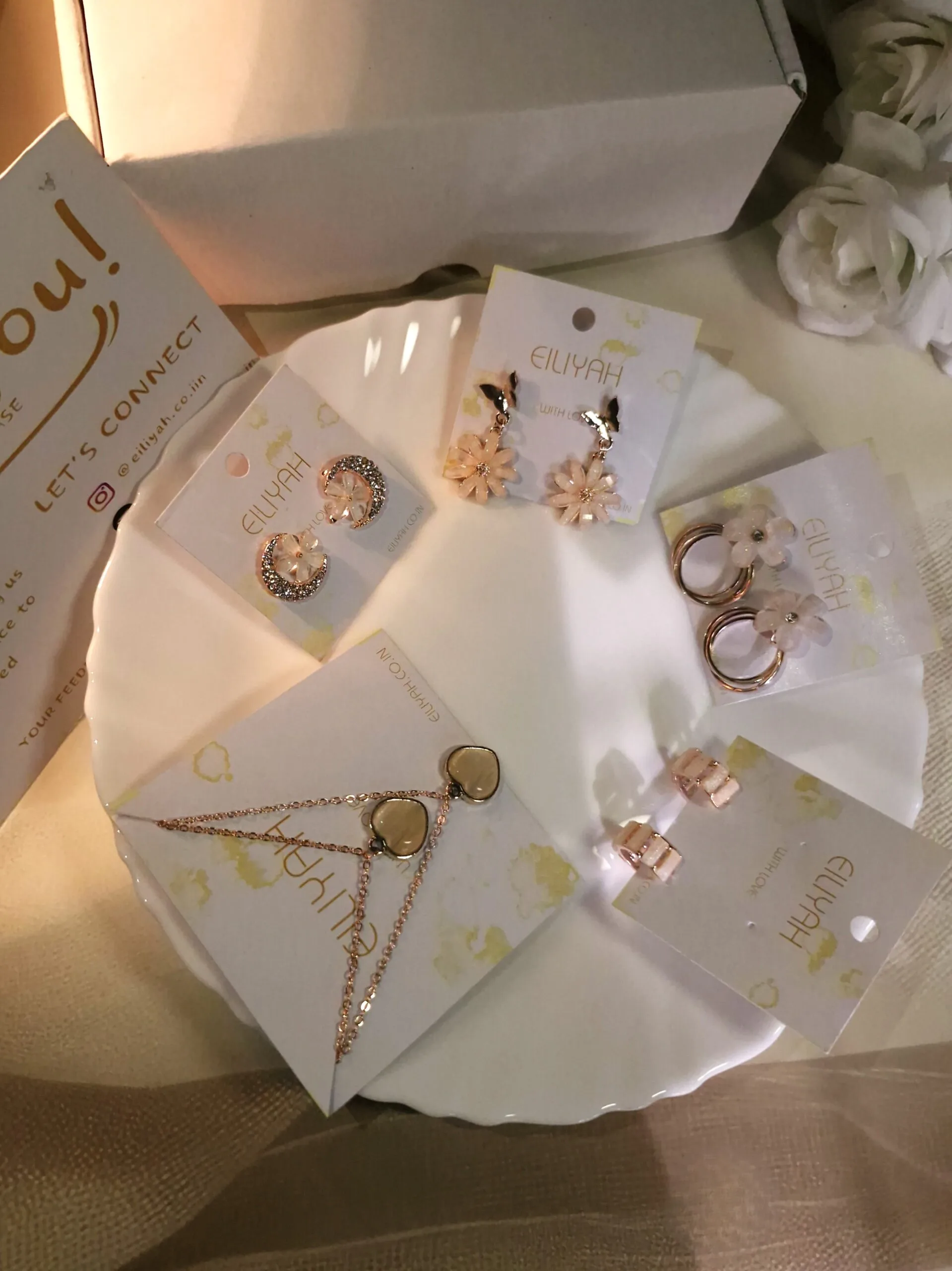 Jewellery Gift Hamper for her with Personalised Card