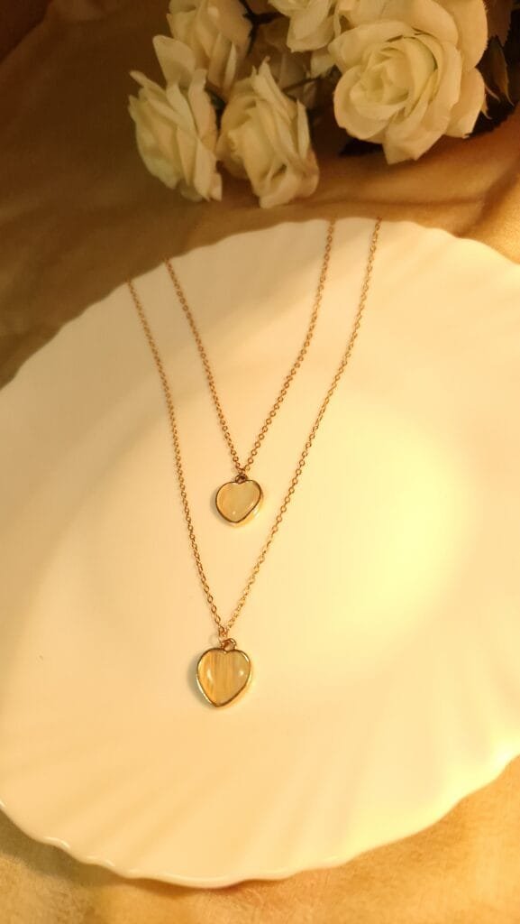 Two Heart Chain Necklace