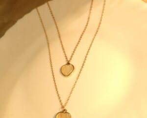 Two Heart Chain Necklace