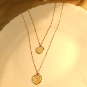 Two Heart Chain Necklace