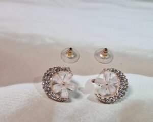 Floral Moon Crystal Earrings