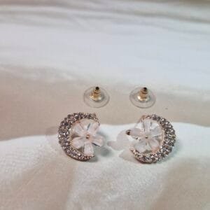 Floral Moon Crystal Earrings