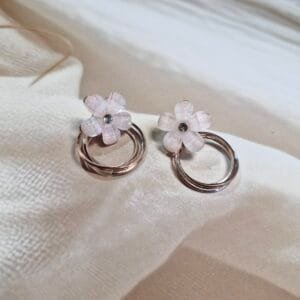Floral Hoop Earrings