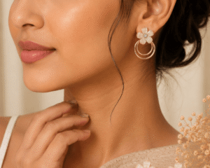 Floral Hoop Earrings