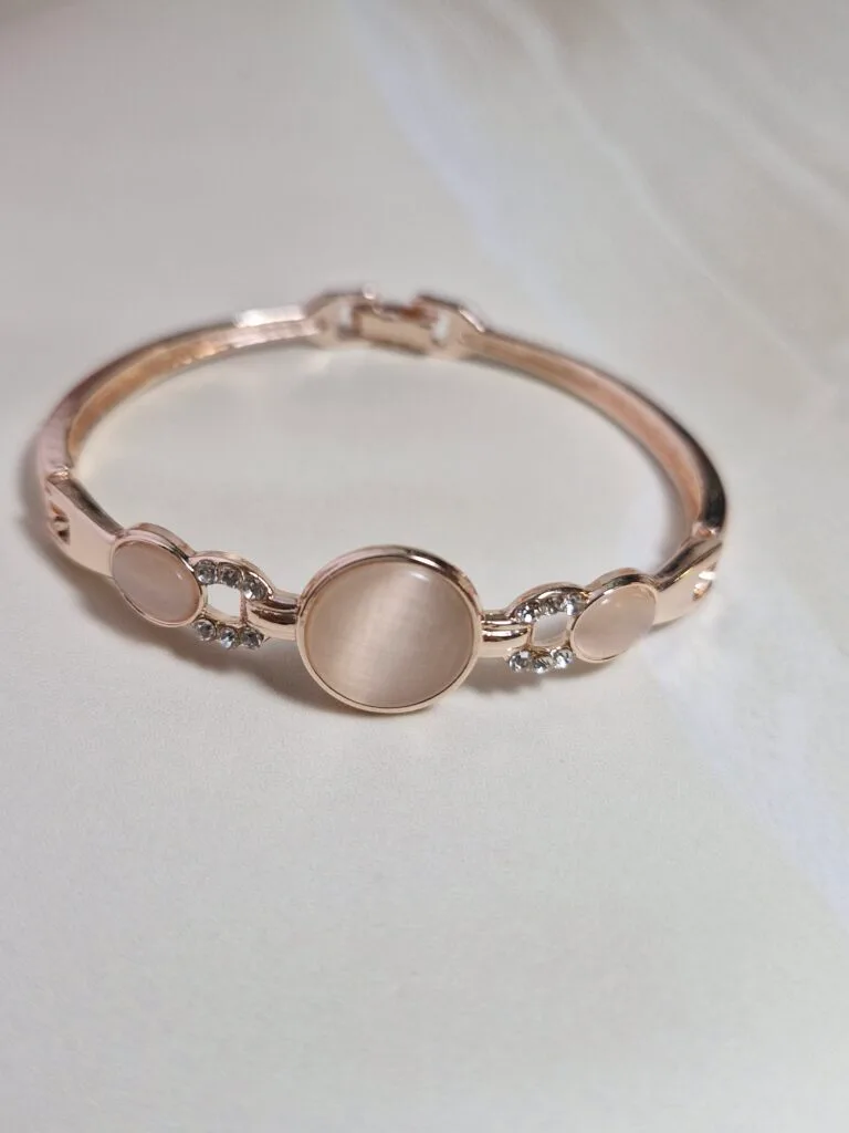 Blush Stone Charm Bracelet