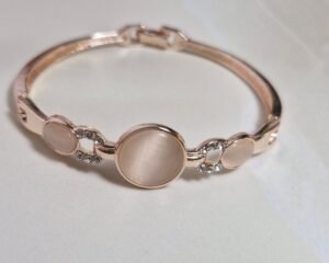 Blush Stone Charm Bracelet