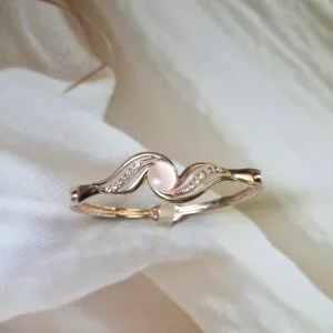 Blush Pearl Wave Bracelet