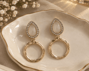 EILIYAH | Crystal Loop Drop Earrings