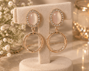 EILIYAH | Rose Glow Drop Earrings